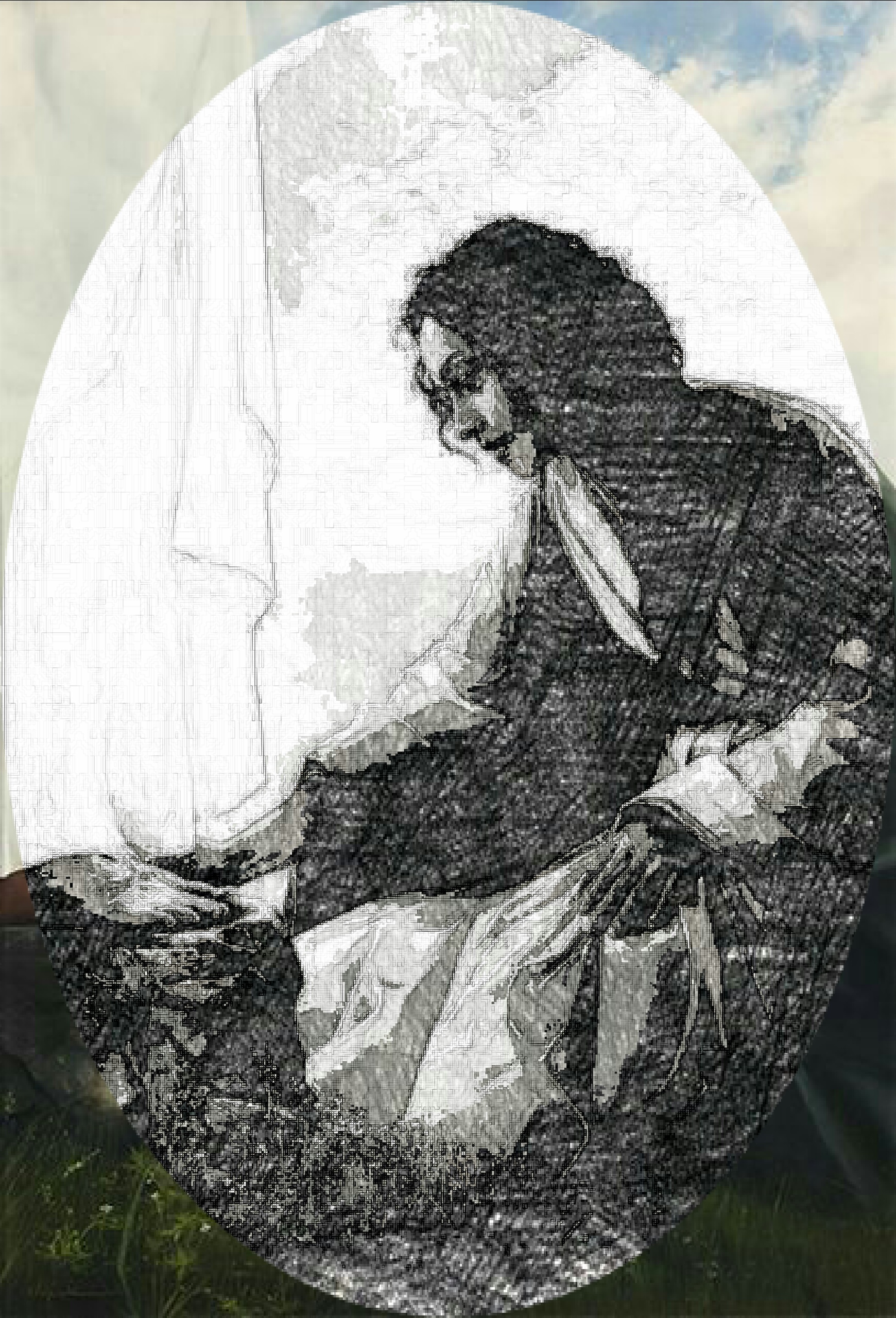 The handmaid at His feet